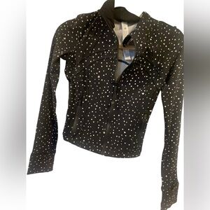 NWT Lululemon define cropped jacket nulu HEART SCATTER DOT BLACK Size 2
